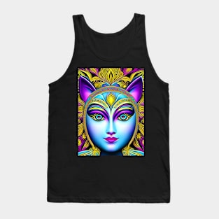 Catgirl DMTfied (4) - Trippy Psychedelic Art Tank Top